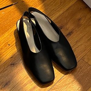 Everlane Black Mule with Ankle Strap